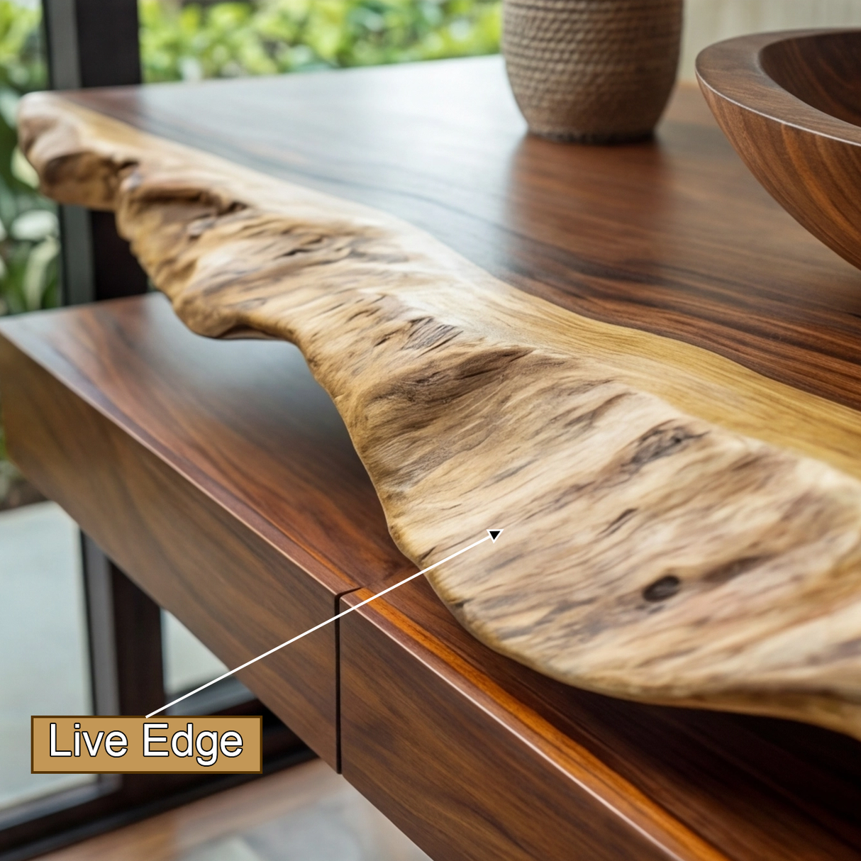 Solenne Live Edge Solid Wood Floating Bathroom Vanity with Drawers - Timberustic Floating Bathroom Vanity With Drawers
