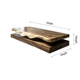 Solenne Live Edge Solid Wood Floating Bathroom Vanity with Drawers - Timberustic Floating Bathroom Vanity With Drawers