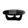 Solenne Solid Wood Round Coffee Table Black - Timberustic Coffee Table
