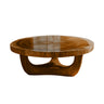 Solenne Solid Wood Round Coffee Table Brown - Timberustic Coffee Table