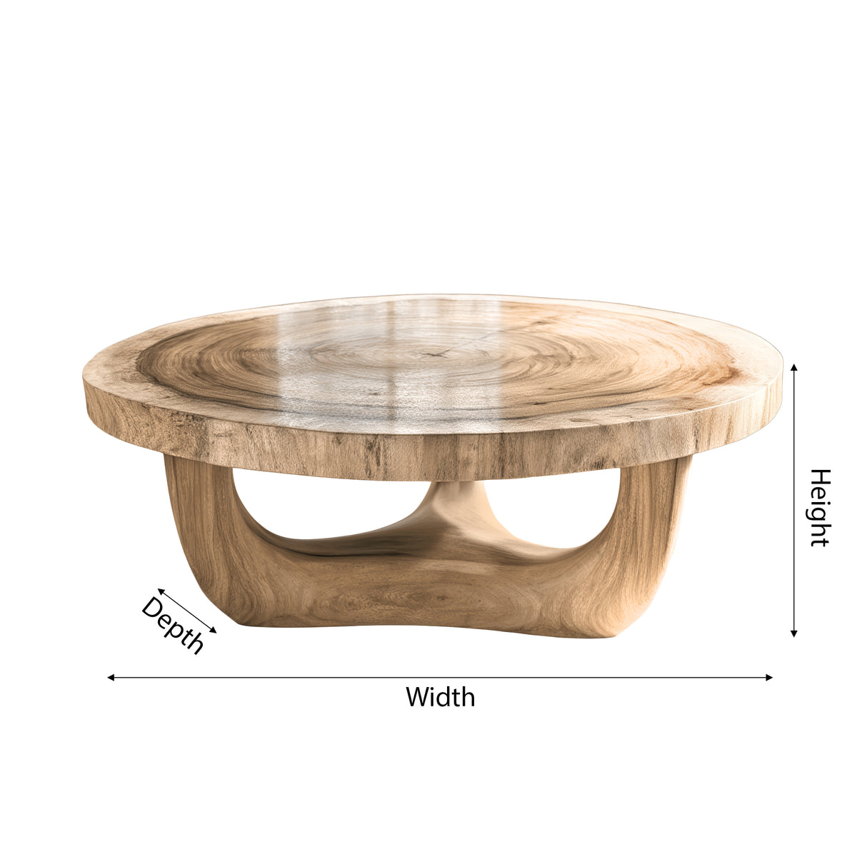 Solenne Solid Wood Round Coffee Table - Timberustic Coffee Table