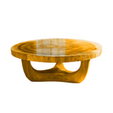 Solenne Solid Wood Round Coffee Table Teak - Timberustic Coffee Table