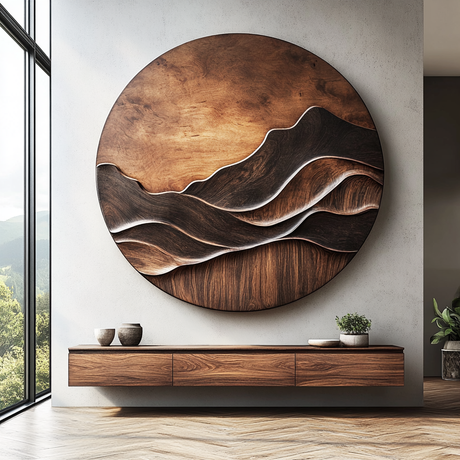 Solmera Sculpted Solid Wood Wall Art - Timberustic Wall Art
