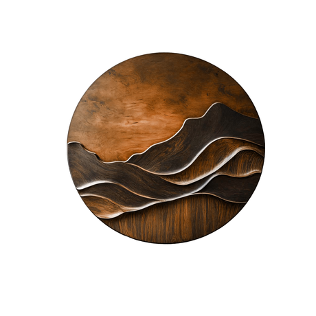Solmera Sculpted Solid Wood Wall Art Brown - Timberustic Wall Art
