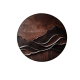Solmera Sculpted Solid Wood Wall Art Dark Walnut - Timberustic Wall Art