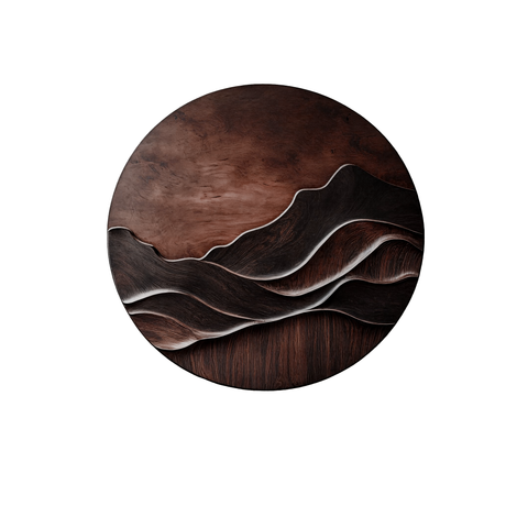 Solmera Sculpted Solid Wood Wall Art Dark Walnut - Timberustic Wall Art