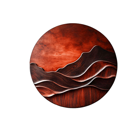 Solmera Sculpted Solid Wood Wall Art Mahogany - Timberustic Wall Art