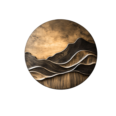 Solmera Sculpted Solid Wood Wall Art Natural Oak - Timberustic Wall Art