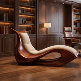 Solmirea Handcrafted Solid Wood Chaise Lounge