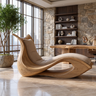 Solmirea Handcrafted Solid Wood Chaise Lounge