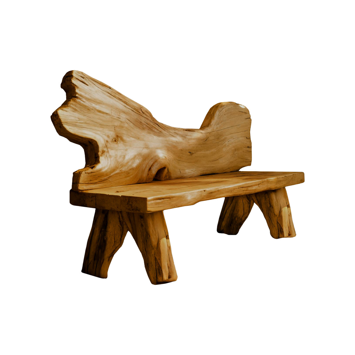 Solora Organic Modern Solid Wood Outdoor Bench