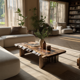 Solterra Wave Handcrafted Live Edge Coffee Table