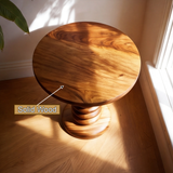 Solune Sculpted Solid Wood Pedestal Stand - Timberustic Pedestal Stand