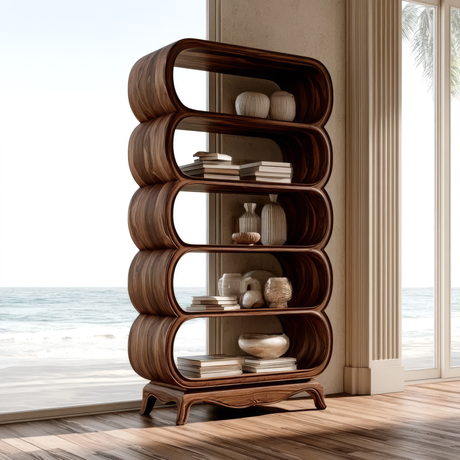 Solvane Handcrafted Solid Wood Bookshelf - Timberustic Bookshelf