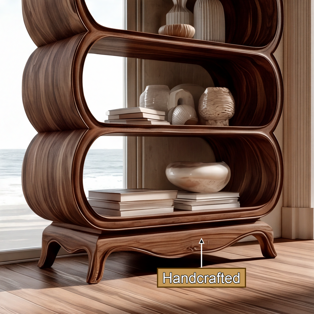 Solvane Handcrafted Solid Wood Bookshelf - Timberustic Bookshelf