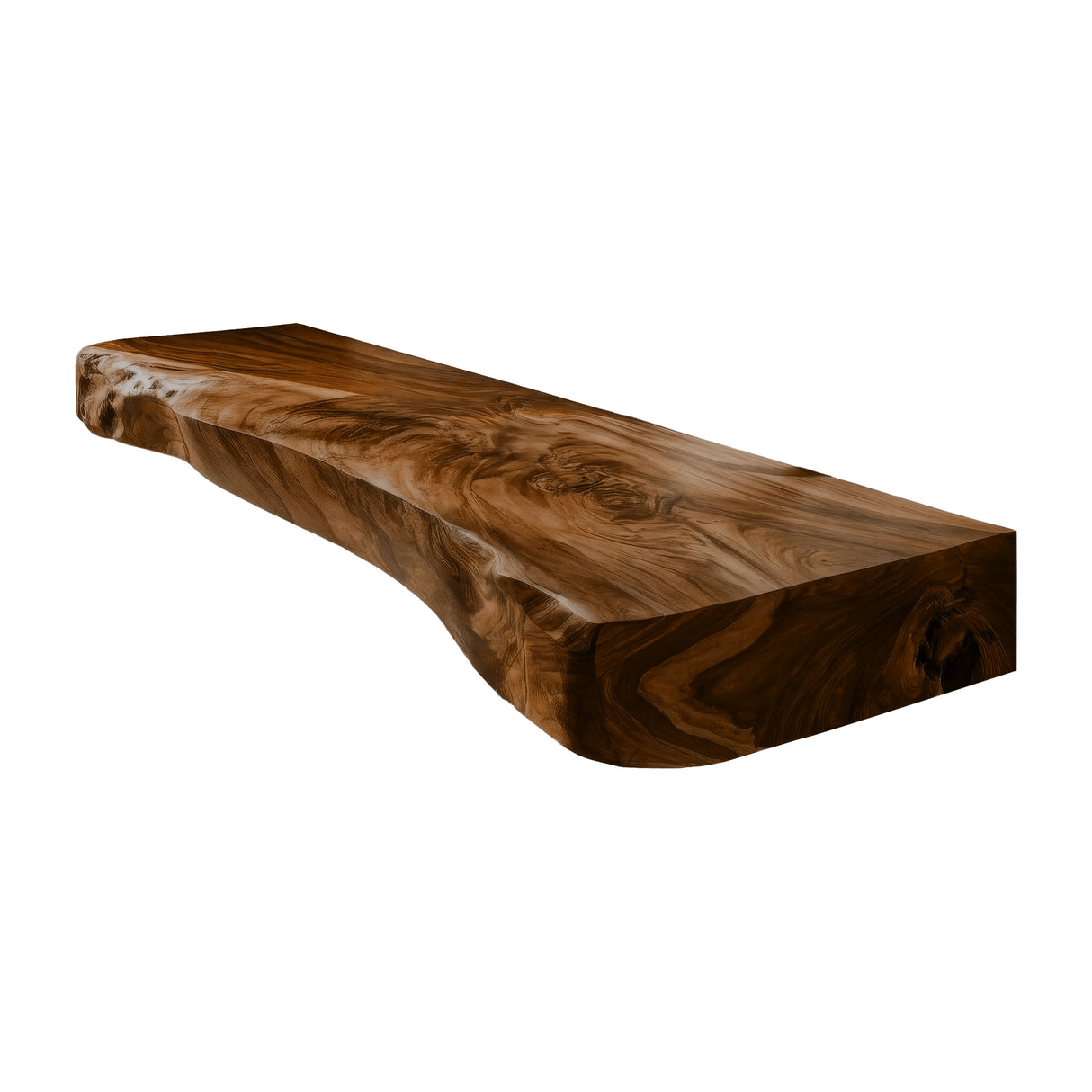 Solvane Live Edge Solid Wood Floating Bathroom Vanity Brown - Timberustic Floating Bathroom Vanity