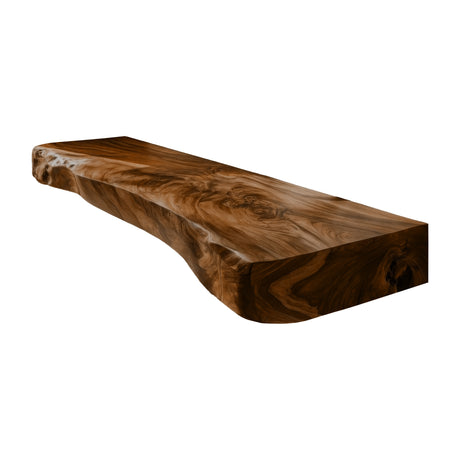 Solvane Live Edge Solid Wood Floating Bathroom Vanity Brown - Timberustic Floating Bathroom Vanity