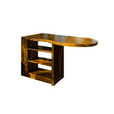 Solvane Live Edge Solid Wood Bar Table with Storage Teak - Timberustic Bar Table with Storage