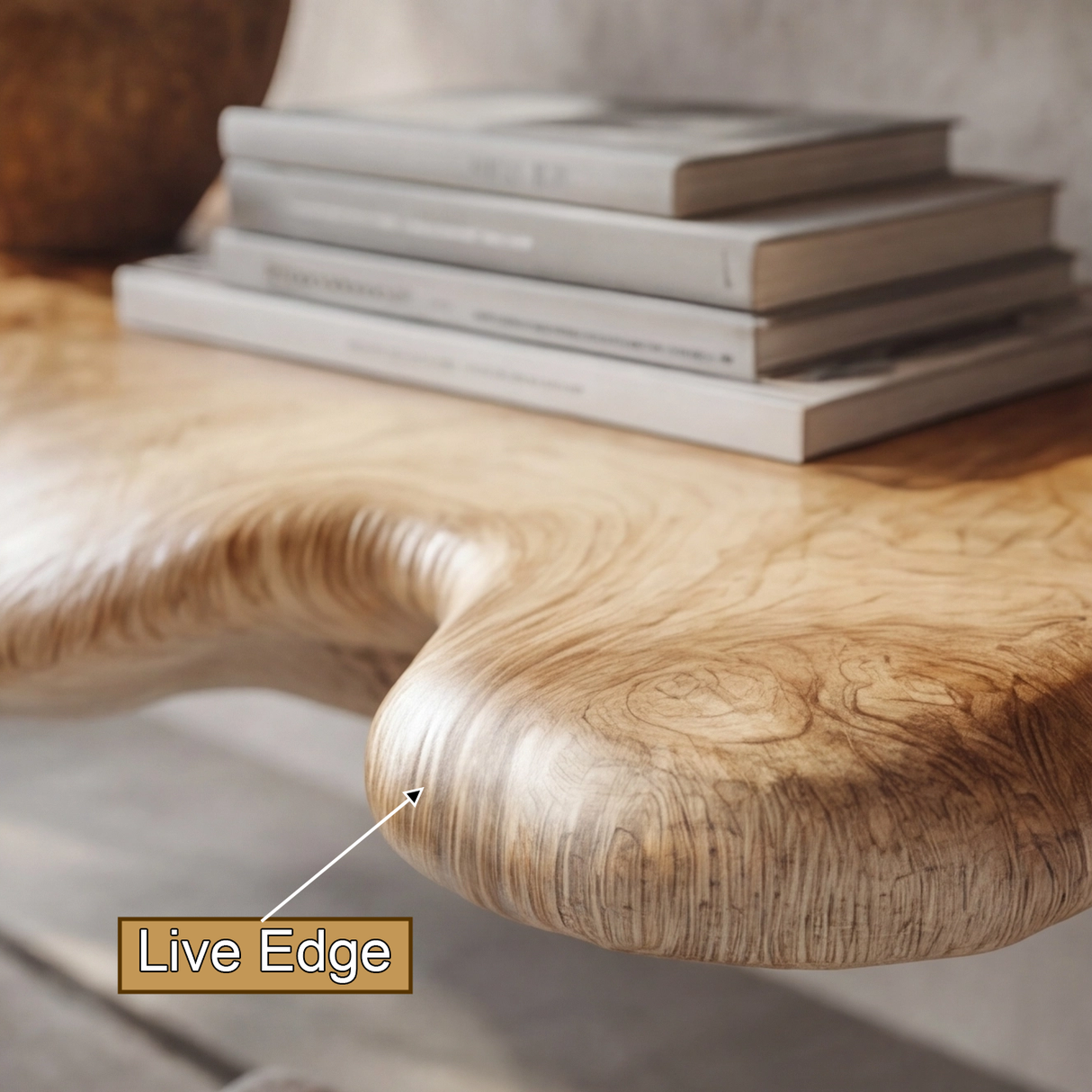 Solvane Live Edge Solid Wood Mushroom Floating Shelf SPA294023 - Timberustic Floating Shelf