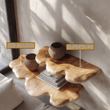 Solvane Live Edge Solid Wood Mushroom Floating Shelf SPA294023 - Timberustic Floating Shelf