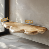 Solvane Live Edge Solid Wood Mushroom Floating Shelf SPA294023 - Timberustic Floating Shelf