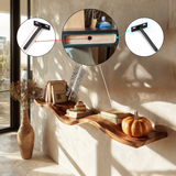 Solvane Sculpted Solid Wood Floating Shelf SPA521469 - Timberustic Floating Shelf