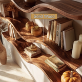 Solvane Sculpted Solid Wood Floating Shelf SPA521469 - Timberustic Floating Shelf