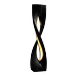 Solvane Sculpted Solid Wood Floor Lamp Black - Timberustic Floor Lamp