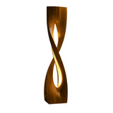 Solvane Sculpted Solid Wood Floor Lamp Brown - Timberustic Floor Lamp