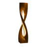 Solvane Sculpted Solid Wood Floor Lamp Brown - Timberustic Floor Lamp