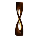 Solvane Sculpted Solid Wood Floor Lamp Dark Walnut - Timberustic Floor Lamp
