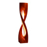 Solvane Sculpted Solid Wood Floor Lamp Mahogany - Timberustic Floor Lamp