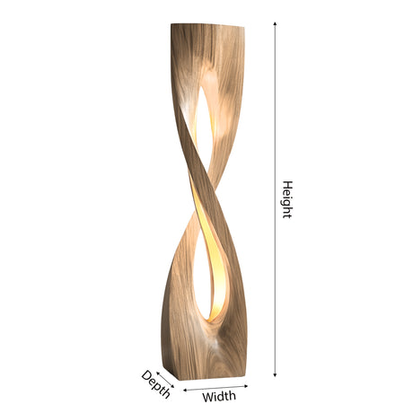 Solvane Sculpted Solid Wood Floor Lamp - Timberustic Floor Lamp