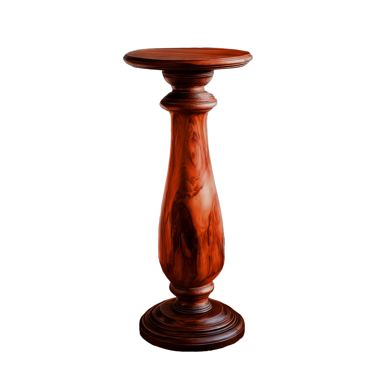 Solvane Solid Wood Pedestal Stand Mahogany - Timberustic Pedestal Stand