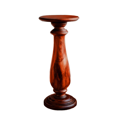 Solvane Solid Wood Pedestal Stand Mahogany - Timberustic Pedestal Stand