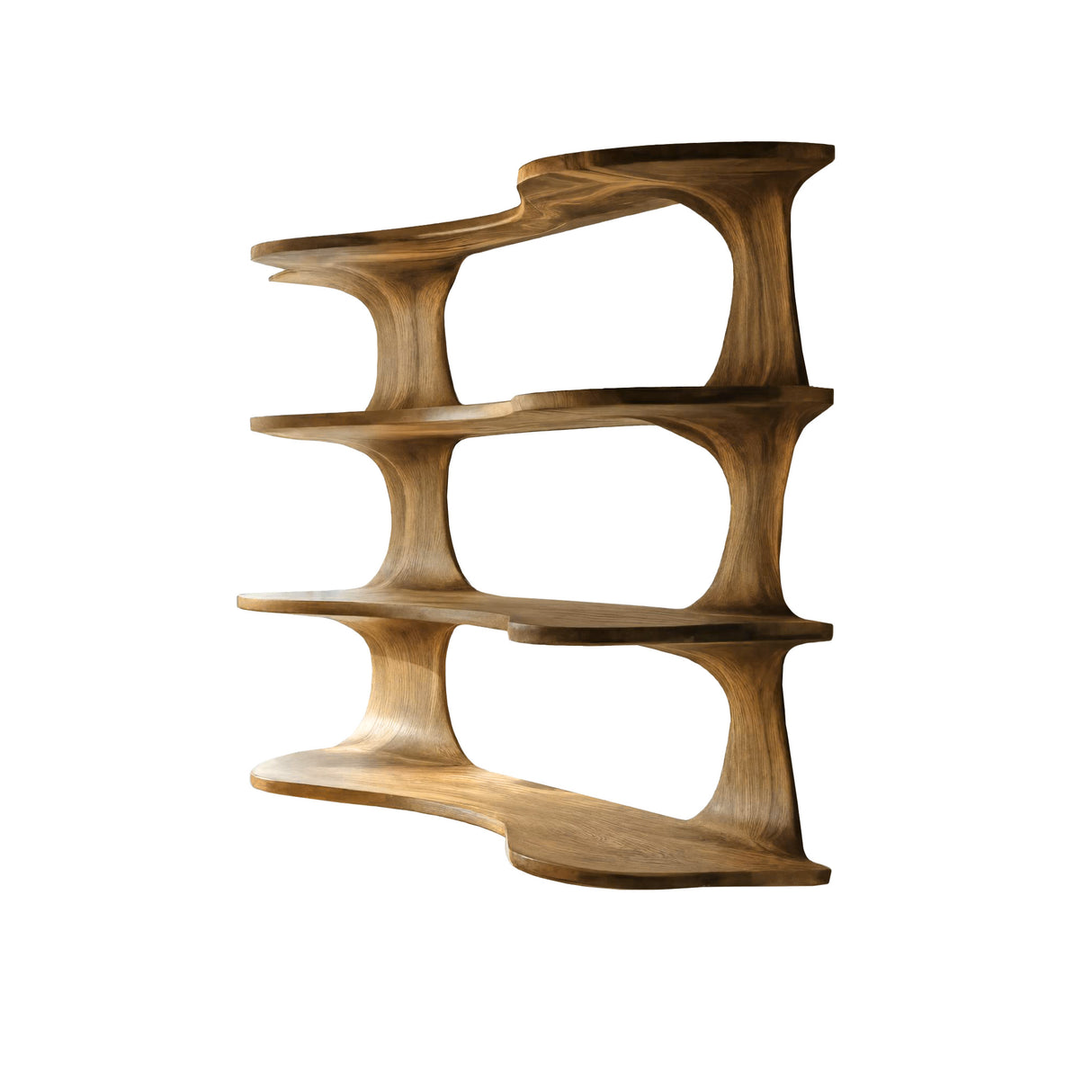 Solvara Live Edge Solid Wood Floating Kitchen Shelf Natural Oak - Timberustic Floating Kitchen Shelf