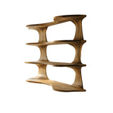 Solvara Live Edge Solid Wood Floating Kitchen Shelf Natural Oak - Timberustic Floating Kitchen Shelf