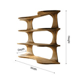 Solvara Live Edge Solid Wood Floating Kitchen Shelf - Timberustic Floating Kitchen Shelf