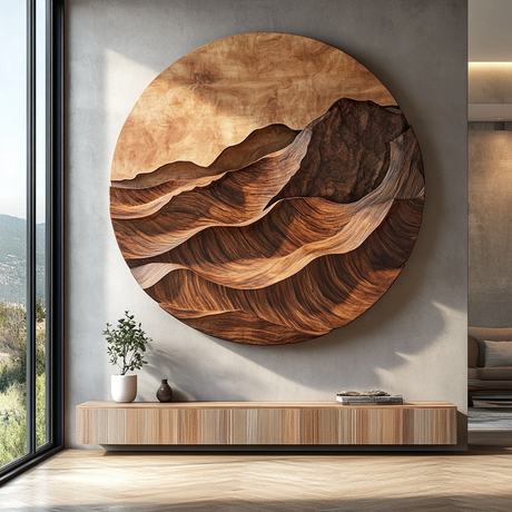 Solvara Sculpted Solid Wood Wall Art - Timberustic Wall Art