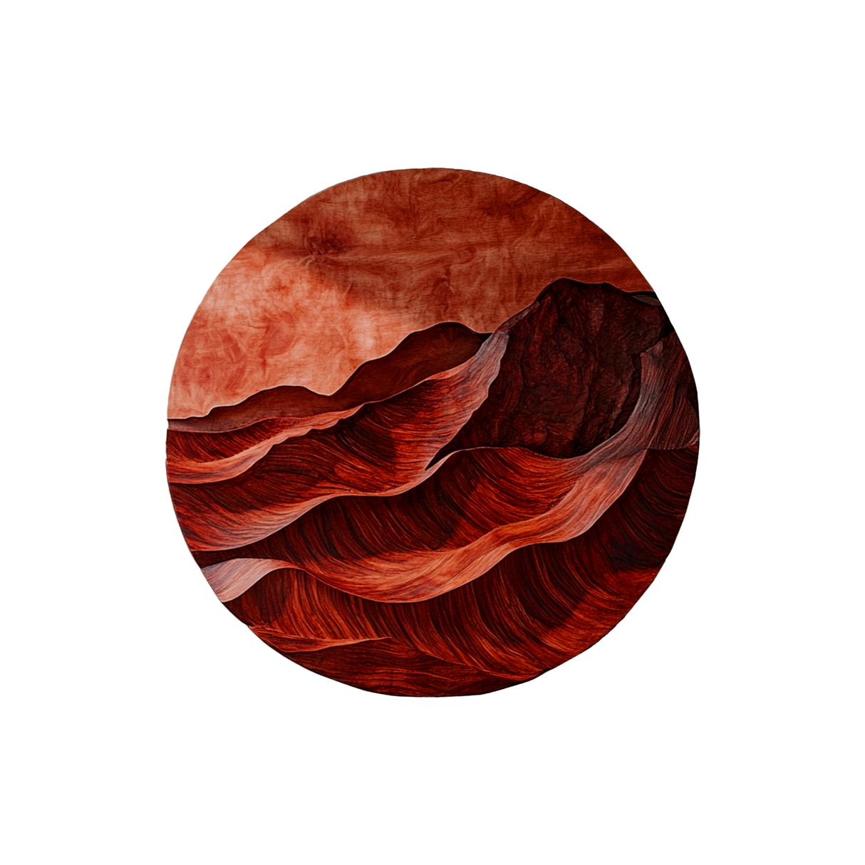 Solvara Sculpted Solid Wood Wall Art Mahogany - Timberustic Wall Art