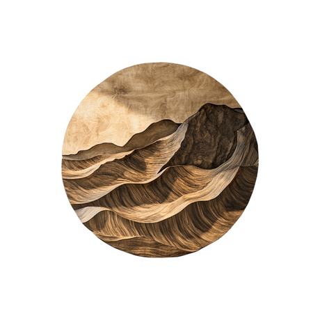 Solvara Sculpted Solid Wood Wall Art Natural Oak - Timberustic Wall Art