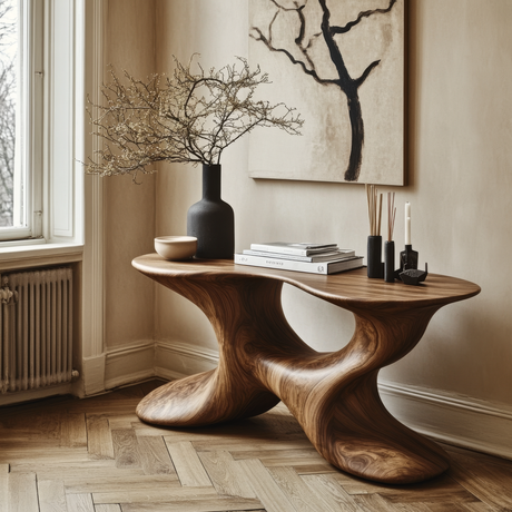Solvareth Sculpted Solid Wood Console Table - Timberustic Console Table