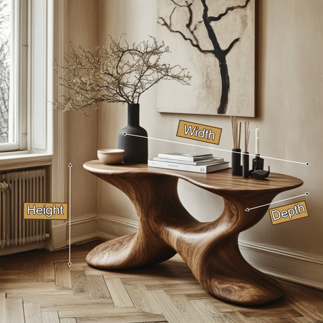 Solvareth Sculpted Solid Wood Console Table - Timberustic Console Table