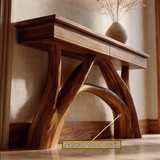 Solvarith Sculpted Solid Wood Console Table SPA923583