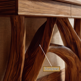 Solvarith Sculpted Solid Wood Console Table SPA923583