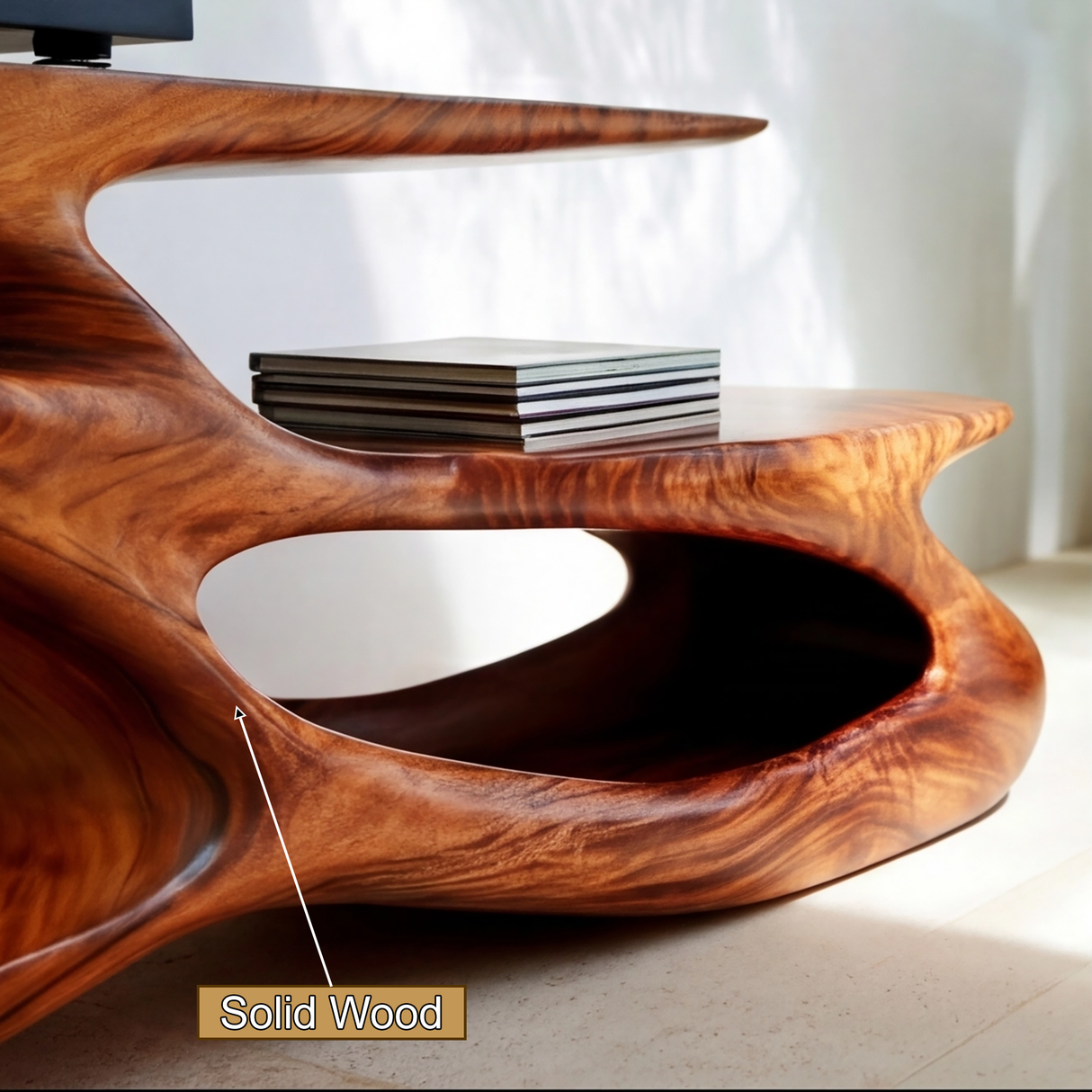 Solvaryn Handcrafted Solid Wood Record Player Stand SPA132544 - Timberustic Record Player Stand With Storage