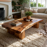 Solvaryn Live Edge Solid Wood Coffee Table - Timberustic Coffee Table