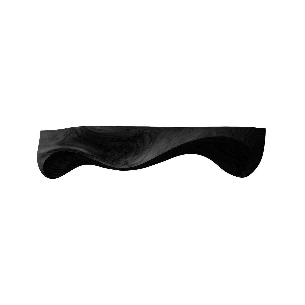 Solvaryn Sculpted Solid Wood Fireplace Mantel Shelf Black - Timberustic Fireplace Mantel Shelf
