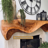 Solvaryn Sculpted Solid Wood Fireplace Mantel Shelf - Timberustic Fireplace Mantel Shelf