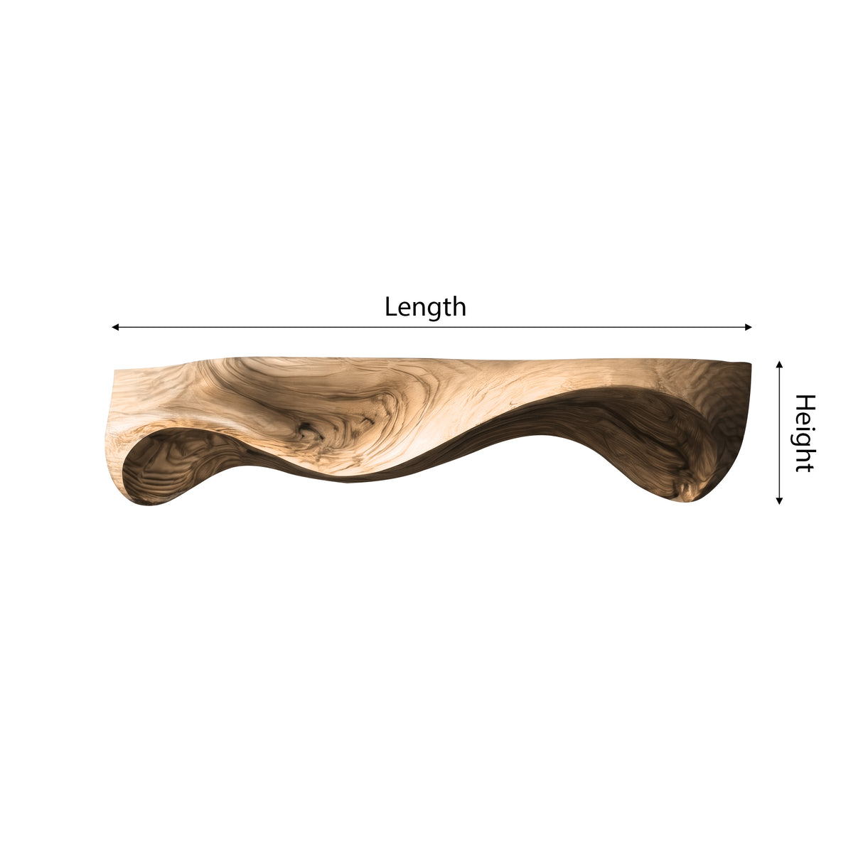 Solvaryn Sculpted Solid Wood Fireplace Mantel Shelf - Timberustic Fireplace Mantel Shelf